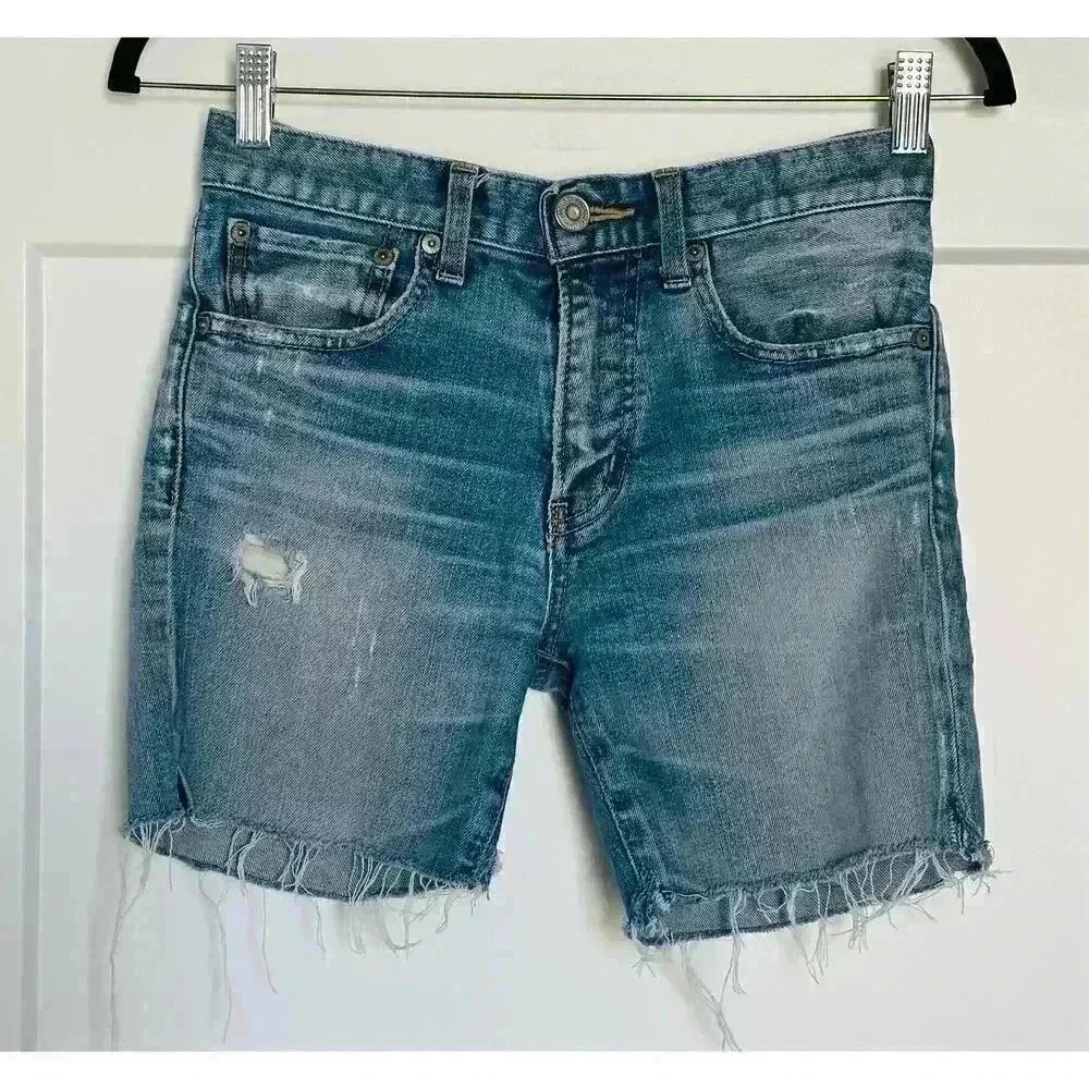 Moussy Vintage Denim Elam Hi Rise Distressed Shorts Women’s Size 26